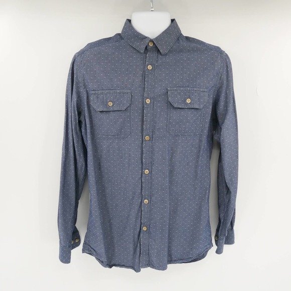 G.H. Bass & Co. Other - Bass | Men's Polka Dot Casual Button Down Shirt, Blue, M